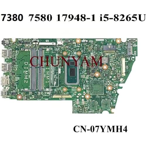 NEW 17948-1 FOR Dell Inspiron 13 7380 15 7580 Laptop Notebook Motherboard w/ i5-8265U CN-07YMH4 7YMH4 Mainboard 100% Tested