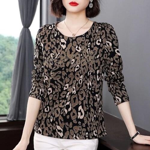 2021 New O Neck T Shirt Woman Autumn Long Sleeve Shirt Oversized Woman T-shirt Loose Korean Style Plus Size Women Shirts