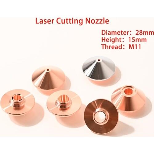 OEM D28 H15 M11 Laser Cutting Nozzle for Precitec Procutter 1.0 2.0 Lightcutter WSX PENTA Fiber Head Nozzles