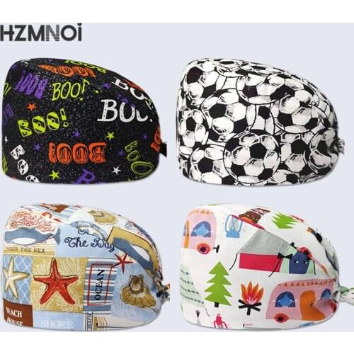 Personalized Printing Scrubs Hats Adjustable Scrub Hat Beauty Salon Work Scrub Cap Laboratory Pet Shop Scrub Hat Nurse Cap