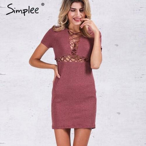 Модные трикотажные платья SIMPLEE China At AliExpress