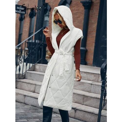 SIMPLEE Women's White Jackets
