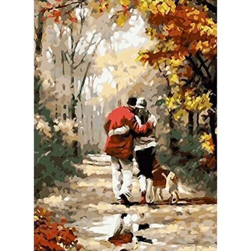 Dog Pictures By Number Lovers Hand Painted Abstract On Canvas Home Decoration Oil Painting By Numbers DIY Gift