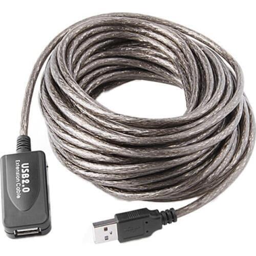 USB 2.0 Extension Cable 5M/10M Repeater Male to Female M/F Built-in IC Dual Shielding Super Speed Extension Cable Cord Hot