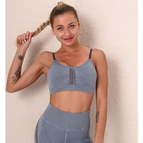 Jacquard Running Seamless Sports Bra Hollow Braid Underwear Gym Sport Workout Push-up Yoga Vest Fitness Female Active Crop Top