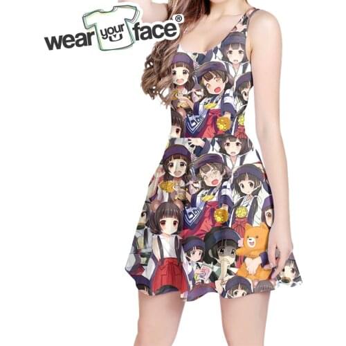 Machi Amayadori 3D All Over Print Skater Dress Hipster Fashion Women Clothes Casual Holiday Vocation Bodycon Dress Dropship