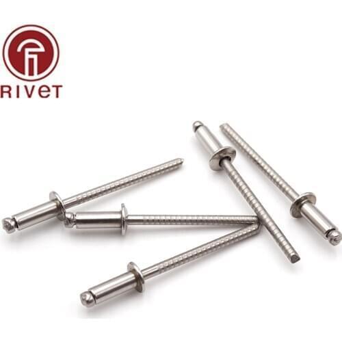 10PCS M6.0*18/M6.0*20 304 Stainless Steel Pop Rivets Open End Blind Rivet Round Head Remaches Rivets For Furniture Car Aircraft