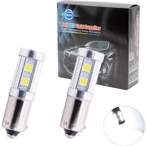 2Pcs BA9S T4W H6W Car Interior Wedge Bulb reading Lights 3030 9LED Tail light license plate light source DC12V White