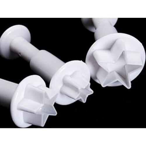 3 Pcs/Set Star Cake Cutter Plunger Cookies Sugar Paste Sugarcraft Decorating Mold Hot Cake Tools kitchen Bakeware gadget