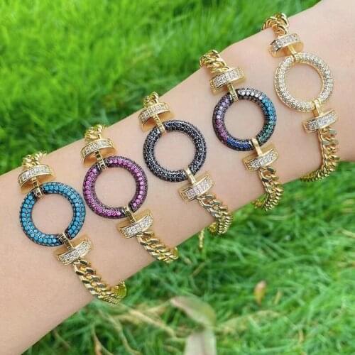 5 Pcs New design Zircon charms Bracelet bangle jewelry Mix shape charms Bracelet fashion jewelry for women 51474