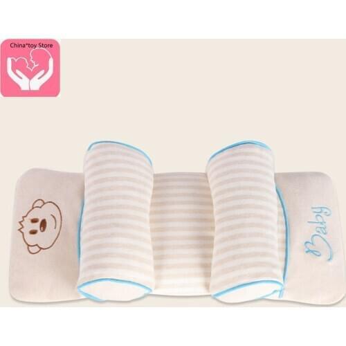 Baby Anti-bias Head Pillow Children Color Cotton To Increase Buckwheat Stereotypes Pillow Newborn Correction Flat Head Pillow
