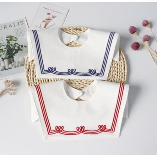 Korean Style Infant Baby Cotton Bibs Childrens Square Burp Cloth 2021 New Fashion Baby Boys Girls Drooling Kids Accessories