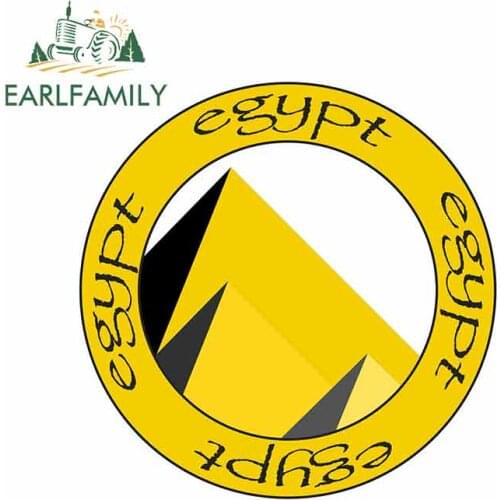 EARLFAMILY 13cm x 12.9cm for Egypt Pyramids Funny Car Stickers Vinyl Windshield RV VAN Car JDM Accessories Graphics Sign Logo