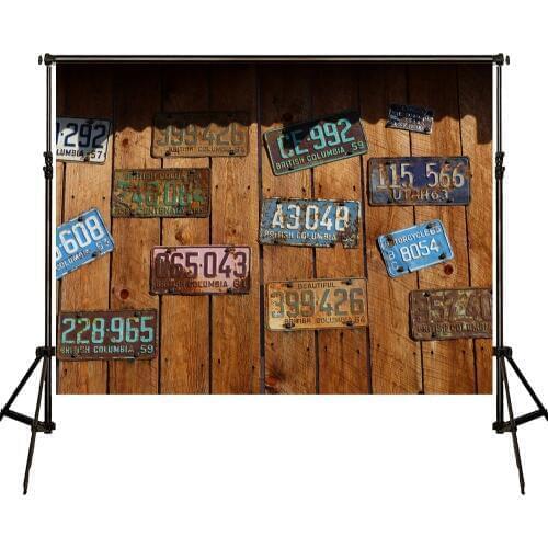 VinylBDS Photo Background Wood With Different Signs Photography Backdrops Kids Photo Props Studio Photographic Background