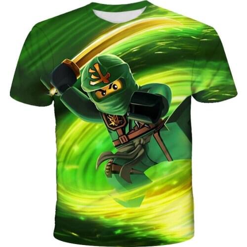 3D Mens T-shirt Summer Anime Ninja T-shirt Cartoon Fashion Boy Girl T-shirt Clothing Children Street Casual Clothing