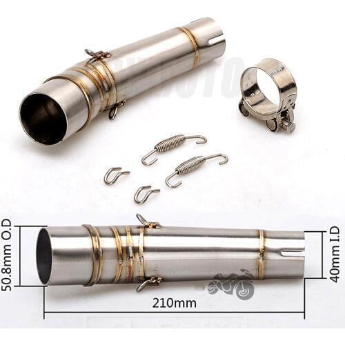 Motorcycle 51mm Exhaust Muffler Middle Link Pipe For Honda NC700 NC750S NC750X 2012 to 2016 2017 2018 NC 700 750 S / X Slip-on