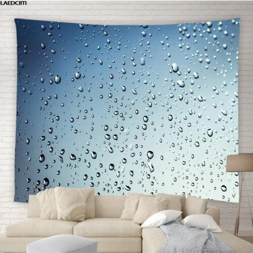 Water Drop Tapestry Natural Abstract Gradient Art Background Wall Hanging Cloth Blue Green Purple Living Room Bedroom Home Decor