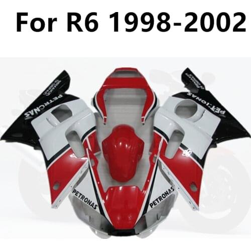 Red White Black Garland Motorcycle Full Fairing Kits for YAMAHA R6 1998 1999 2000 2001 2002 98 99 01 02 Injection Bodywork Kit