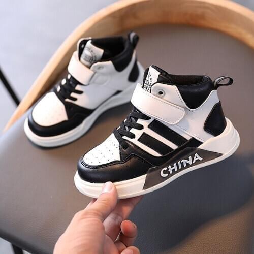 Kids Fashion High-top Sneakers Big Boys Girls Shoes Breathable Sports Running Shoes Lightweight Children Casual Walking Shoes