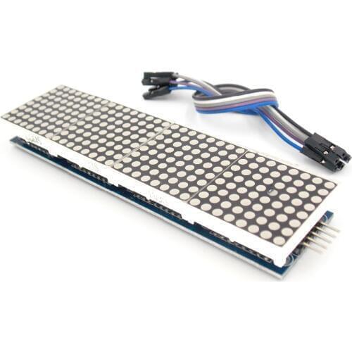 MAX7219 Dot Matrix Module Microcontroller 4 In One Display with 5P Line
