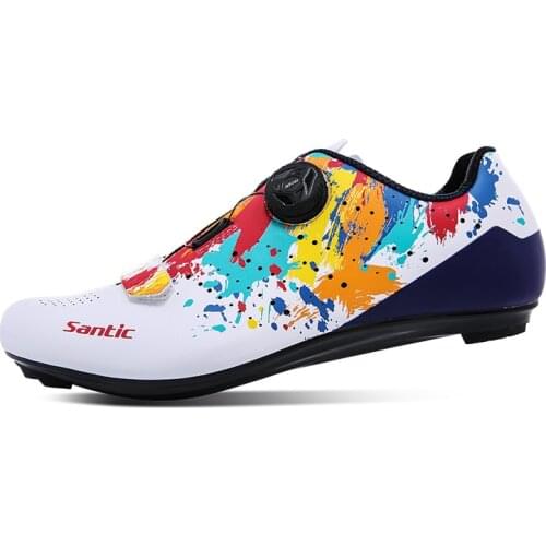 Santic Men Cycling Shoes Speed Self-Locking Road Shoes Man Road Bike Shoes Bicycle Racing Sneakers Triathlon sapatilha ciclismo