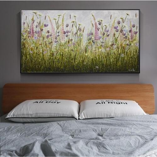 Nordic Abstract Flowers Wall Art Canvas Prints Green Plant Posters And Prints Modern Canvas Paintings For Bed Room Wall Cuadros