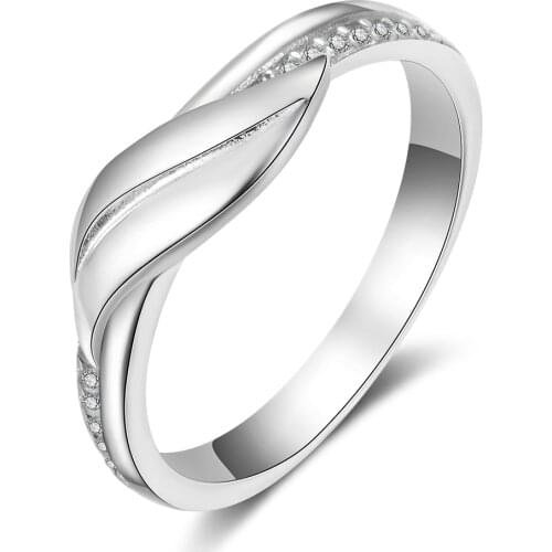 Personalized Engraved 2 Names Ring with Cubic Zirconia Sterling Silver 925 Engagement Wedding Rings for Women