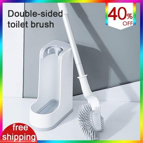Suspended Storage Toilet Brush Set TPR Ring Bristles Bathroom Corners Ecoco Official Store Bathroom Accessories CleaningSupplies