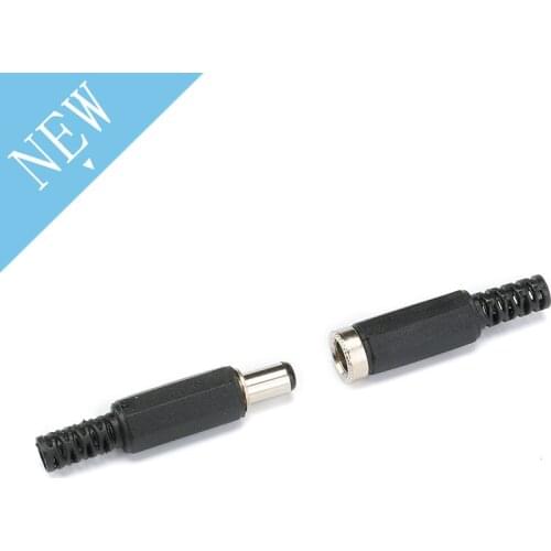 10pcs 5.5X2.5mm DC Power Female Jack Plugs Socket Plug Male Connetors 5.5*2.5mm Kit DIY Adapter Connector 5.5-2.5mm