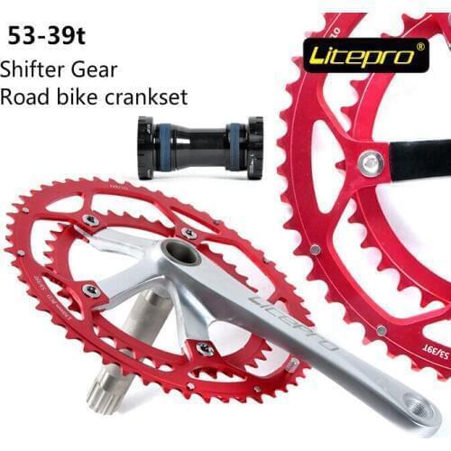 Litepro 53T / 39t shifting gear crankset road bike crankset chainring 53t crank BMX parts