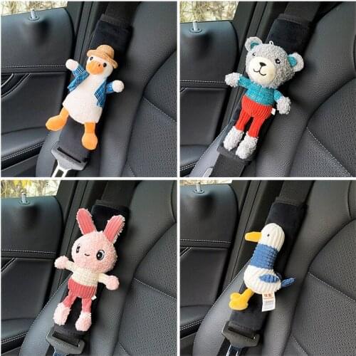 Cute Baby Pillow Car Safety Belt & Seat Sleep Positioner Protect Shoulder Pad Adjust Vehicle Seat Cushion for Kids Baby Playpens