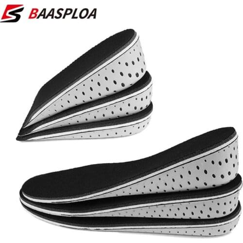 BaasploaHeight Increase Insole Hard Breathable Memory Foam Heel Lifting Inserts Lifts Shoe Pads Elevator Insoles For Unisex