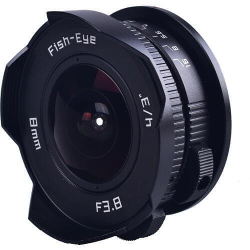 Lightdow 8mm F3.8 Fisheye Lens Super Wide Angle Fish-eye For M4/3 Mount Camera for LUMIX GX8 GX85 G7 Olympus E-M5 E-M10II E-PL8