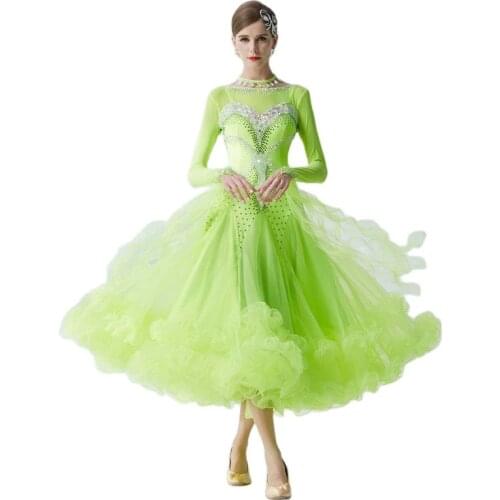 B-19485 High Quality Lavender International Standard Ballroom Dance Dresses Competition Modern Dance Dress For Women