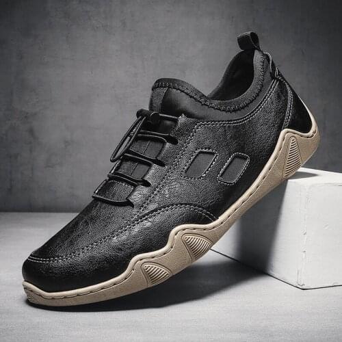 Men Shoes Leather Casual Shoes Breathable Driving Shoes Outdoor Fashion Flats Zapatillas Hombre