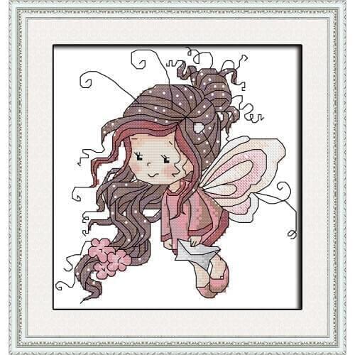Everlasting Love Butterfly Fairy One Ecological Cotton Cross Stitch 11CT And 14CT Printed Christmas New Year