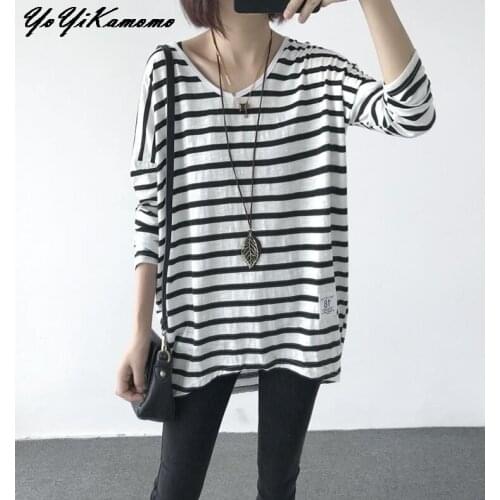Женские рубашки в полоску YoYiKamomo China At AliExpress