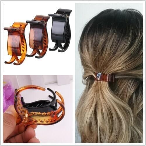 FSGZ Plastic Hair Claw 3 Tines Crab For Hair Simple Plain Hairpin For Women Casual Summer Hair Device Tools Strong Bit Force