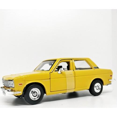 Maisto 1:24 Nissan 1971 Datsun 510 Yellow Diecast Model Car