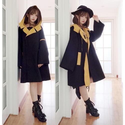 Magic Academy Series Womens BF Wide Trench Winter Outwear Witch Style Cape Coat 2018 Autumn 4 Colors