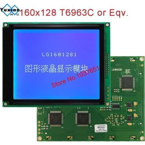 LCD module 160X128 160128 display screen blue T6963C LG1601281BMDWH6V compatible WG160128E
