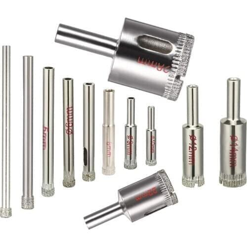 10 Pcs Diamond Grit Hole Saw Drill Bit for Glass Ceramics Porcelain Ceramic Tile