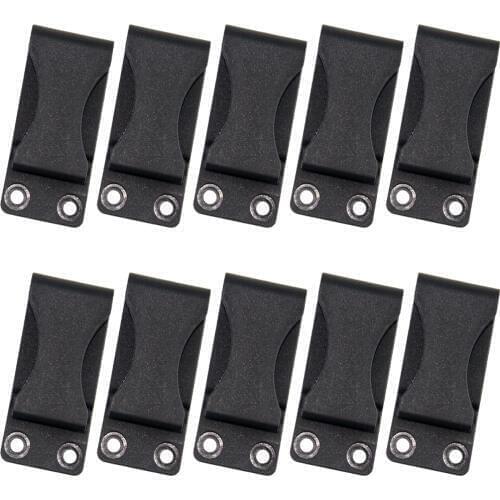 10PCS/LOT Black Kydex Holster Knife Sheath Belt Clip Loop with Screws Tool Part