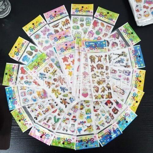 100 sheets/lot Children cartoon anime stickers,Kindergarten Child mirror sticker,Many styles naklejki random naklejki