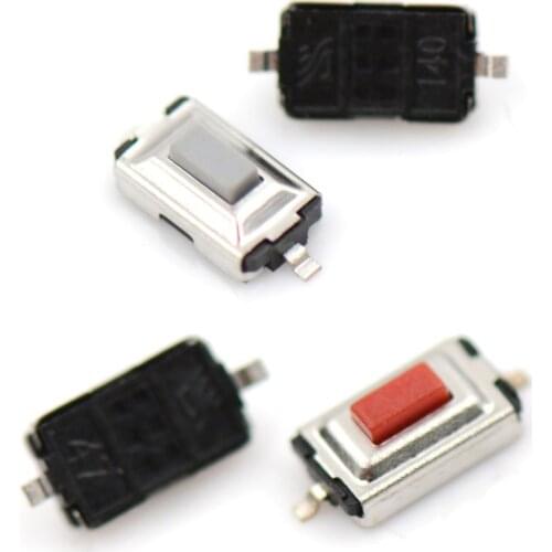 100Pcs Mini Switch 3x6x2.5mm Two Pin Push Button Switch SMD Tactile Tact Micro Switch MB3/MB4 Tablet PC Power Switch