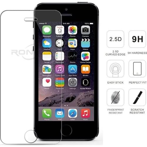 2Pcs tempered glass for iPhone 7 8 Plus XS Max XR screen protector protective glass film for iPhone X 6 6s Plus 5 5s 5c SE 4 4S