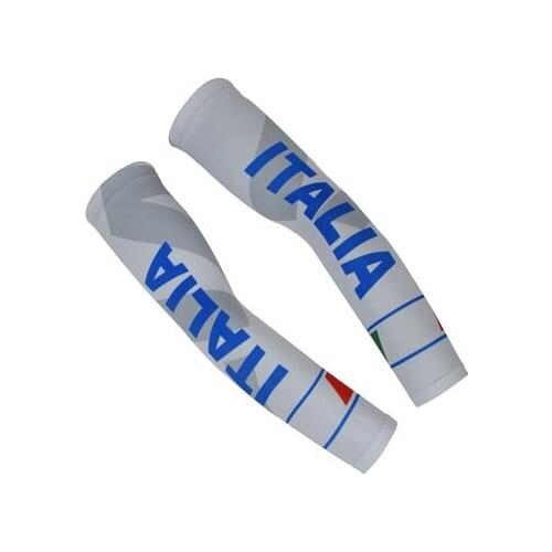 2017 ITALIA TEAM Mens Cycling Arm Warmers Breathable Outdoor Sports MTB Bike Bicycle Armwarmers One Pair
