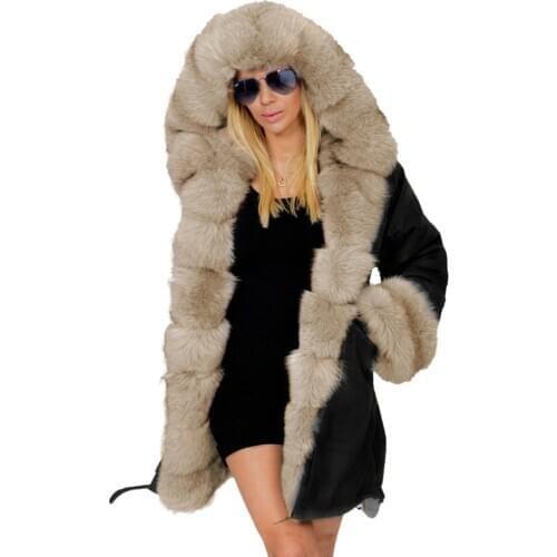 2020 New Fashion Thickness Coats for Pregnancy Women Maternity Warm Fur Collar Hooded Coat Pregnant Clothes Winter Plus Size