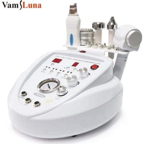 5 in1 Diamond Peeling Dermabrasion Skin Scrubber Microcurrent Face Lift Machine Facial Care Salon Equipment for Personal