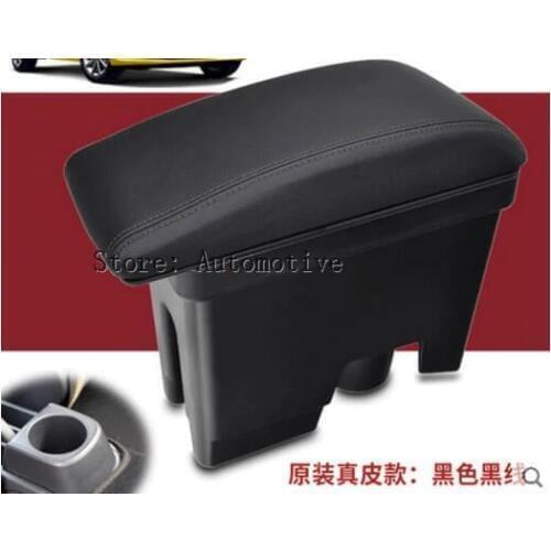 Car Armrest Case For VW for Volkswagen Polo 2016 2017 2018 Armrest Central Store Content Storage Box With Cup Holder Ashtray